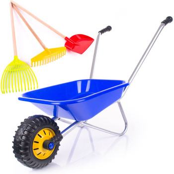 Zestaw taczki z narzędziami dla dzieci duże i mocne zabawki do ogrodu.