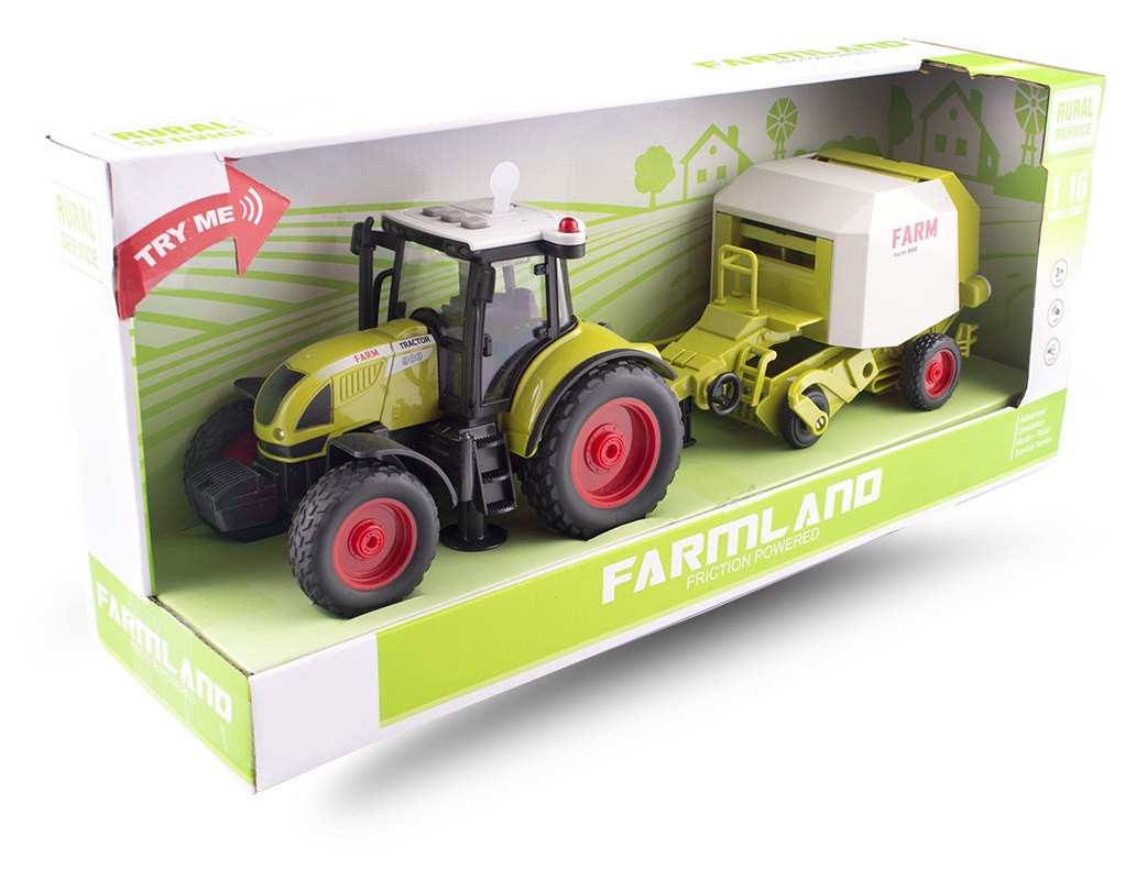 Traktor, ciągnik rolniczy z belownicą zabawka