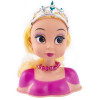 Lalka księżniczka z koroną, głowa do zabawy w fryzjera z akcesoriami do stylizacji