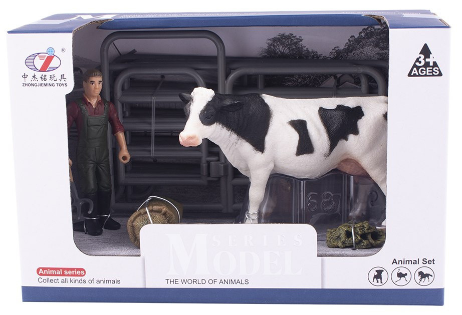 figurka zwierząt domowych z farmerką