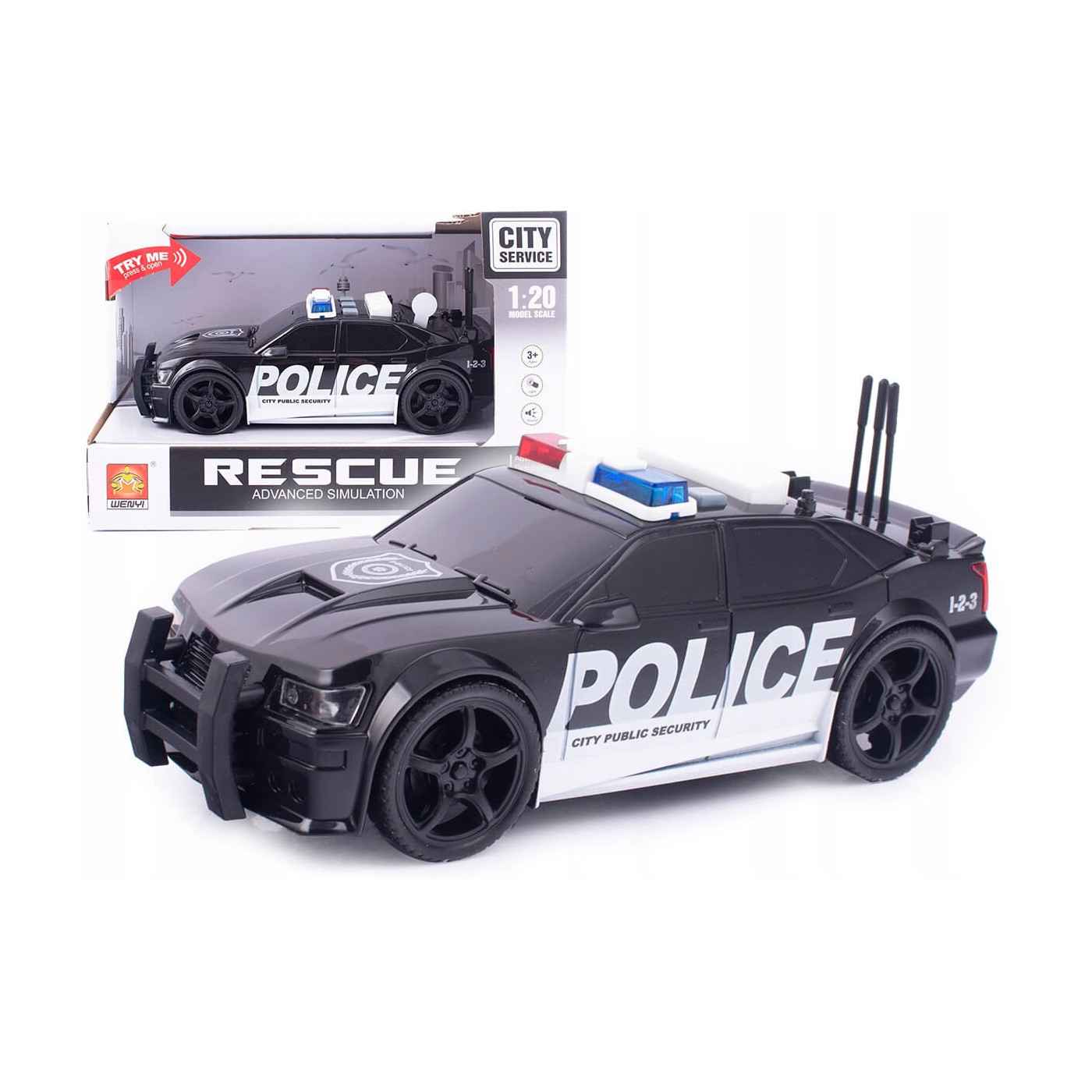 Policja, samochód policyjny radiowóz zabawka funkcyjna dla dziecka