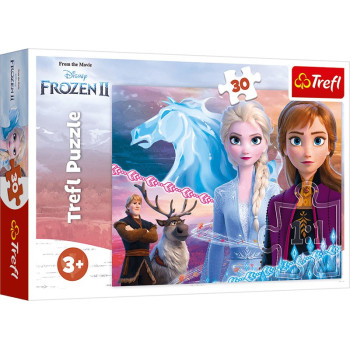 Trefl Puzzle 30 el. | Odwaga sióstr, puzzle z motywem bajki Frozen