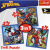 Puzzle 3w1 Spiderman Trefl zabawka edukacyjna dla dzieci od 3 lat