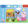 Trefl Puzzle 30 el. | Peppa Wizyta w kurniku, puzzle z motywem bajki Świnka Peppa
