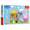 Trefl Puzzle 30 el. | Peppa Wizyta w kurniku, puzzle z motywem bajki Świnka Peppa