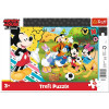 Trefl Puzzle 15 el. Ramkowe | Mickey na wsi, puzzle z motywem bajki Myszka Minne