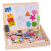 Tablica magnetyczna, drewniana - zestaw edukacyjny do nauki cyferek - układanka matematyczna