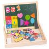 Tablica magnetyczna, drewniana - zestaw edukacyjny do nauki cyferek - układanka matematyczna