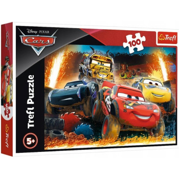 Trefl Puzzle 100 el. | Ekstremalny wyścig Auta 3 Cars- puzzle dla dzieci