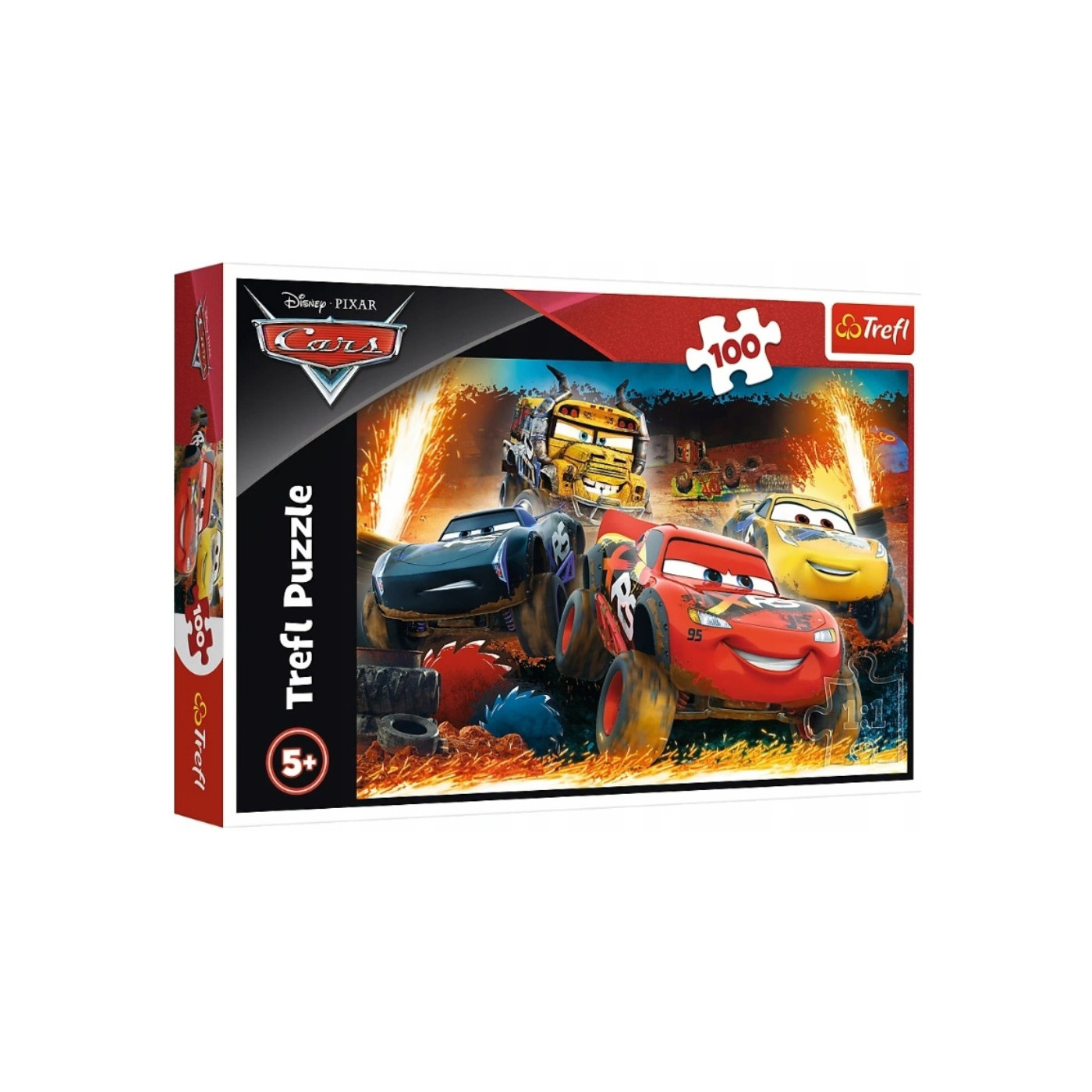 Trefl Puzzle 100 el. | Ekstremalny wyścig Auta 3 Cars- puzzle dla dzieci