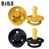 Smoczek uspokający dla dziecka BIBS 2-PACK S MUSTARD & DARK DENIM kauczuk Hevea