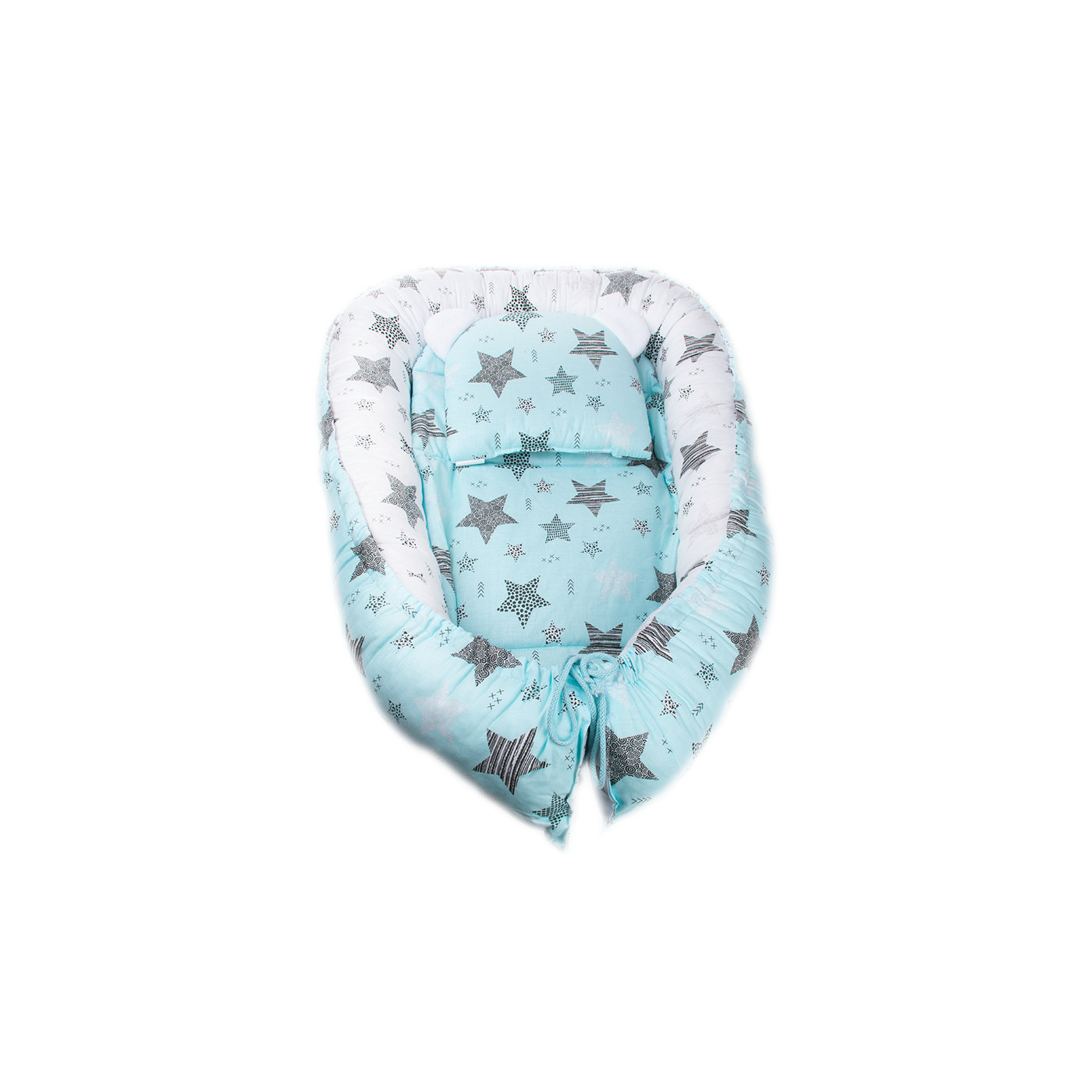 Kokon niemowlęcy dla maluszka, gniazdko niemowlęce - zestaw z poduszką i materacykiem