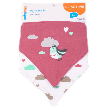 Śliniak, apaszka dziecięca, niemowlęca - wzór ptaszki 2szt/opak.