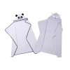 Ręcznik z kapturkiem, okrycie kąpielowe dla dziecka Animal 120x100 cm biały PANDA