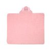 Ręcznik z kapturkiem, okrycie kąpielowe dla dziecka Animal 120x100 cm różowy KRÓLICZEK