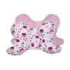 Poduszka antywstrząsowa MOTYLEK minky kwiaty różowe