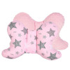 Poduszka antywstrząsowa MOTYLEK minky gwiazdki różowe