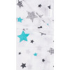 Pieluszka bambusowa duża OTULACZ 120x120 cm miękka Gwiazdki