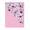 Ręcznik z kapturkiem, okrycie kąpielowe dla dziecka 80x80 cm bawełna wzór RÓŻOWY kwiaty