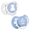 Smoczek uspokajający dla dziecka LOVI 0-2m My little love 2 szt. niebieski świecący w ciemności