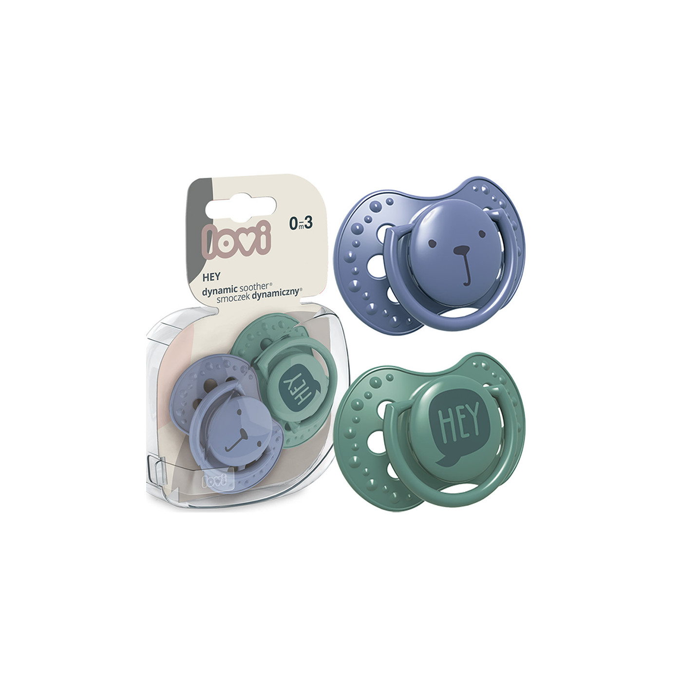 Smoczek uspokajający dla dziecka LOVI 0-3 m Hey Boy