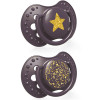 Smoczek uspokajający dla dziecka LOVI 0-3 m Stardust Violet 2 szt.