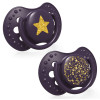 Smoczek uspokajający dla dziecka LOVI 0-3 m Stardust Violet 2 szt.