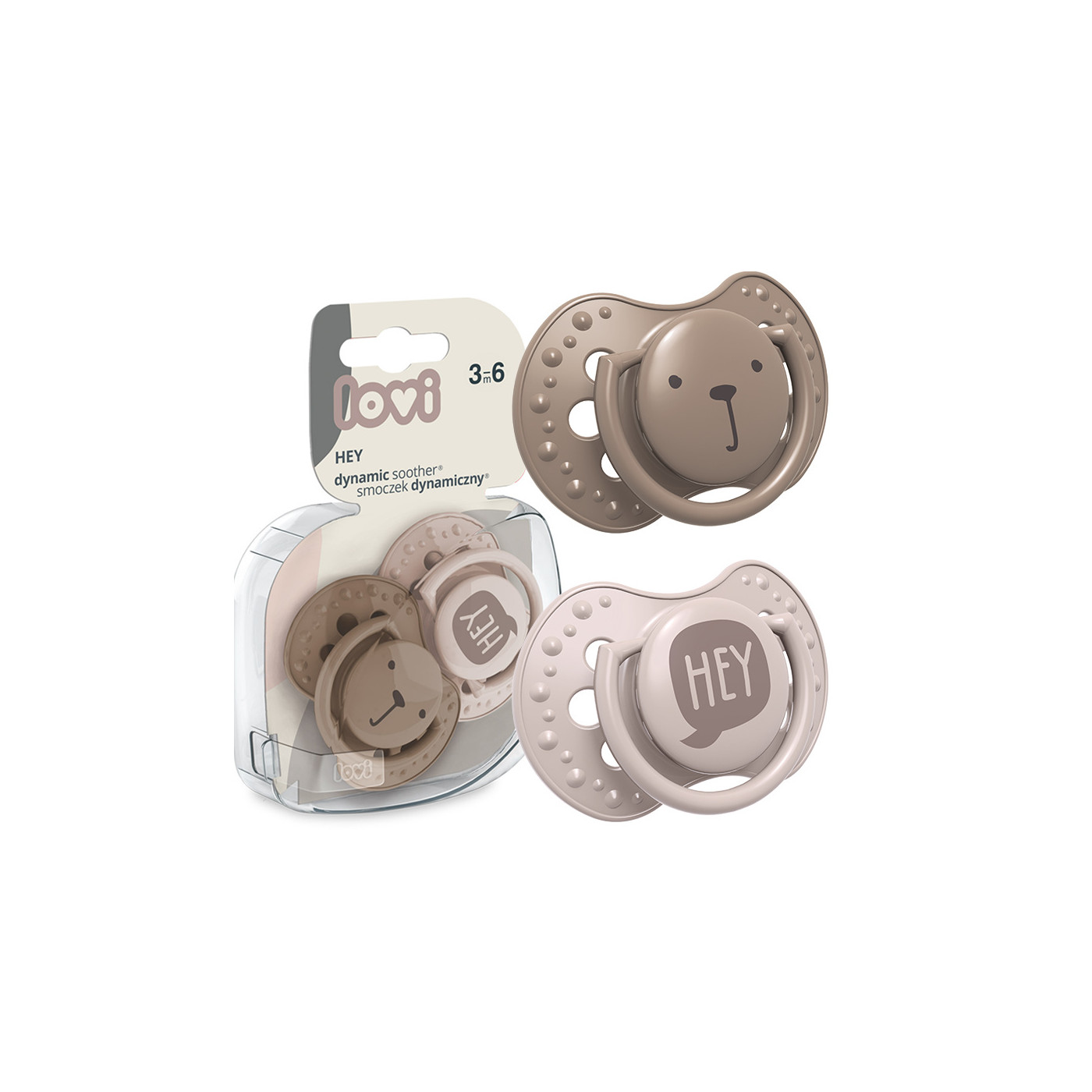 Smoczek uspokajający dla dziecka LOVI 3-6 m Hey Girl 2 szt.