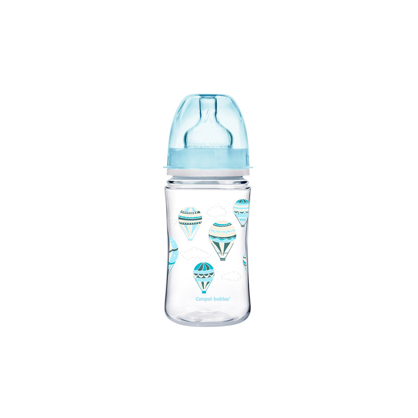 Canpol babies butelka szeroka antykolkowa 240ml PP EasyStart IN THE CLOUDS niebieska