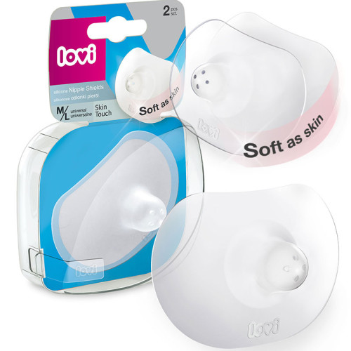 LOVI Silikonowe osłonki na piersi, nakładki na sutki Skin Touch M/L 2 sztuki.