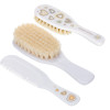 Canpol babies szczotka i grzebień do włosów z miękkim, naturalnym włosiem NEWBORN BABY biała