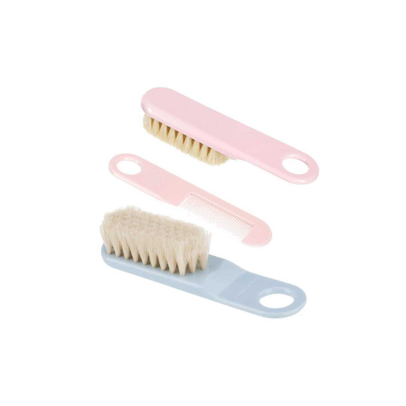 Canpol babies szczotka i grzebień do włosów z miękkim, naturalnym włosiem dla niemowląt