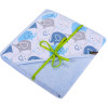 Ręcznik z kapturkiem, bambusowe okrycie kąpielowe dla dziecka 100x100 cm BABY BAMBOO NIEBIESKI