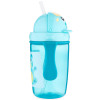 Canpol babies kubek z rurką silikonową 400ml HELLO LITTLE Turkusowy