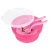 Canpol Miseczka antypoślizgowa z pokrywką i sztućcami 350 ml TOYS 2 kolory