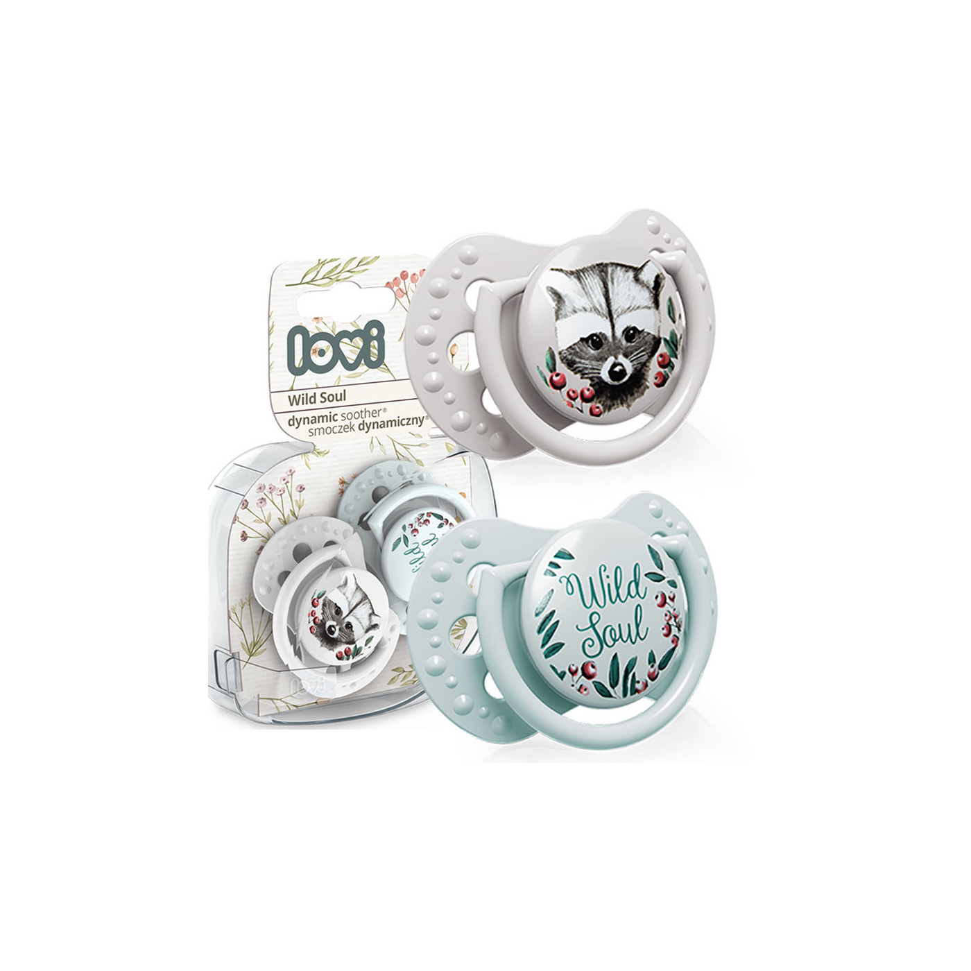 Smoczek uspokajający dla dziecka LOVI 0-3m Wild Soul Boy 2 szt.