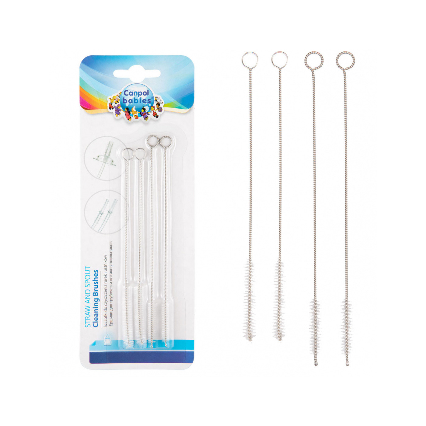 Canpol babies zestaw szczoteczek do czyszczenia rurek i ustników