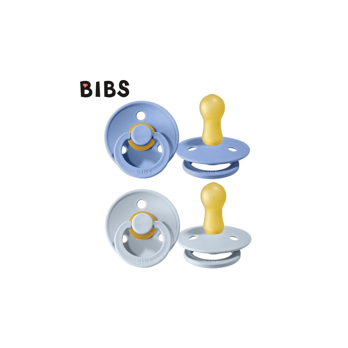 Smoczek uspokający dla dziecka BIBS 2-PACK SKY BLUE & BABY BLUE M kauczuk Hevea 2szt.