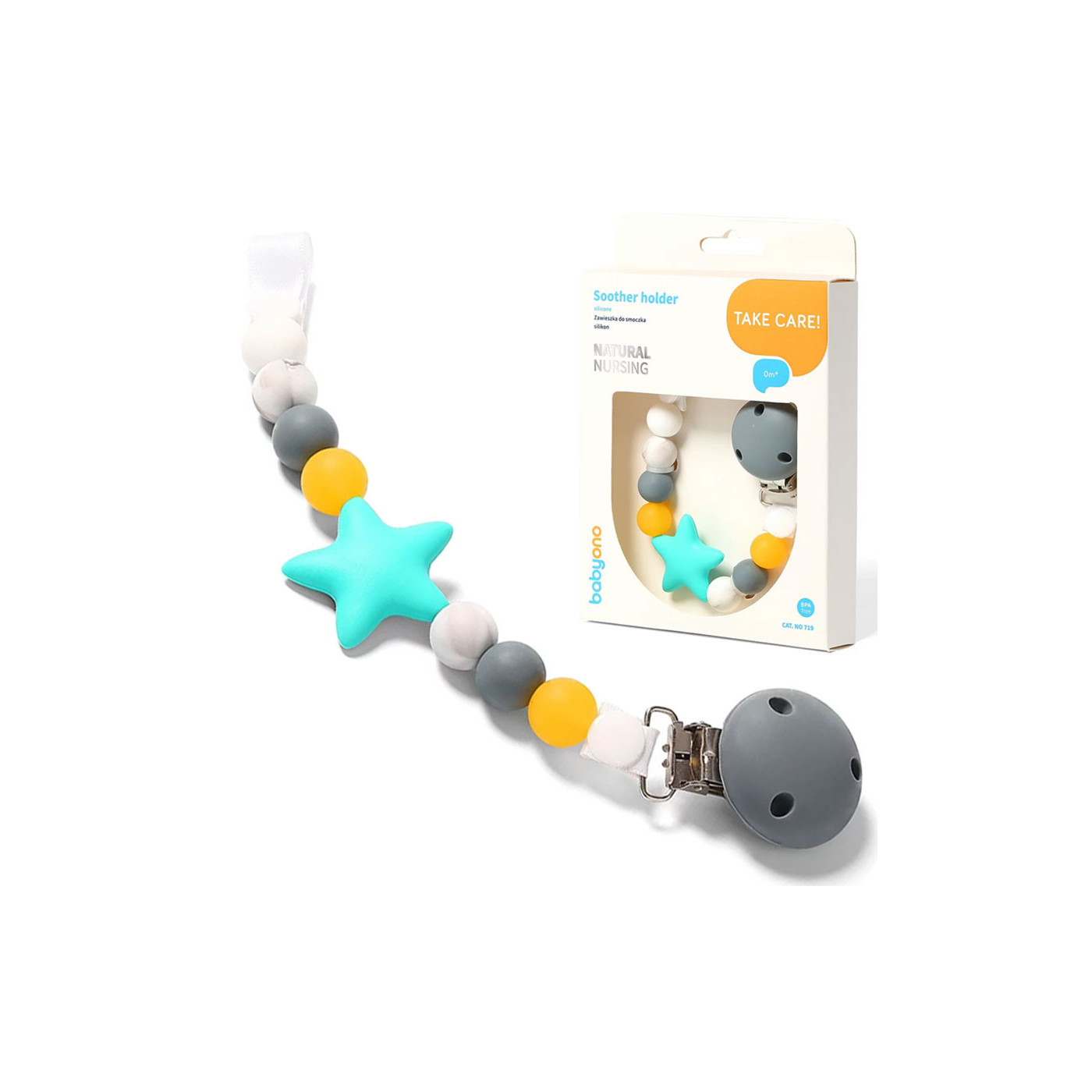 719/02 Zawieszka do smoczka silikonowy łańcuszek NATURAL NURSING