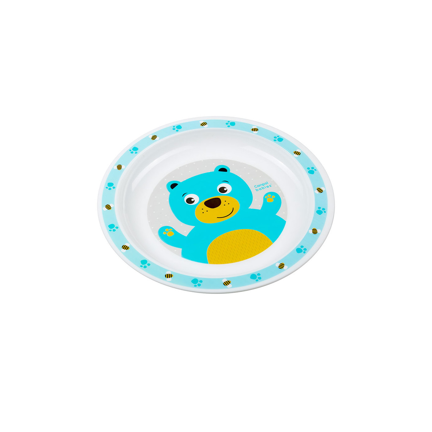 Canpol Zestaw Stołowy - Talerzyk plastikowy do karmienia dziecka Cute Animals