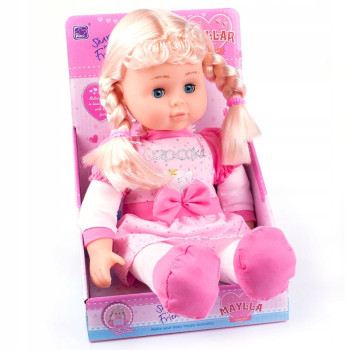 Lalka szmacianka, miękka materiałowa laleczka z włosami dla dziewczynek