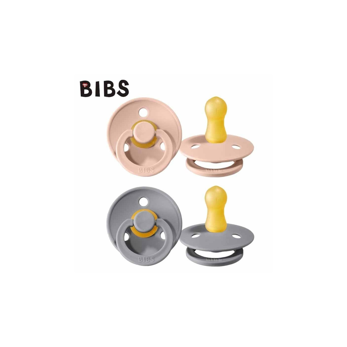 Smoczek uspokający dla dziecka BIBS 2-PACK CLOUD&BLUSH M kauczuk Hevea