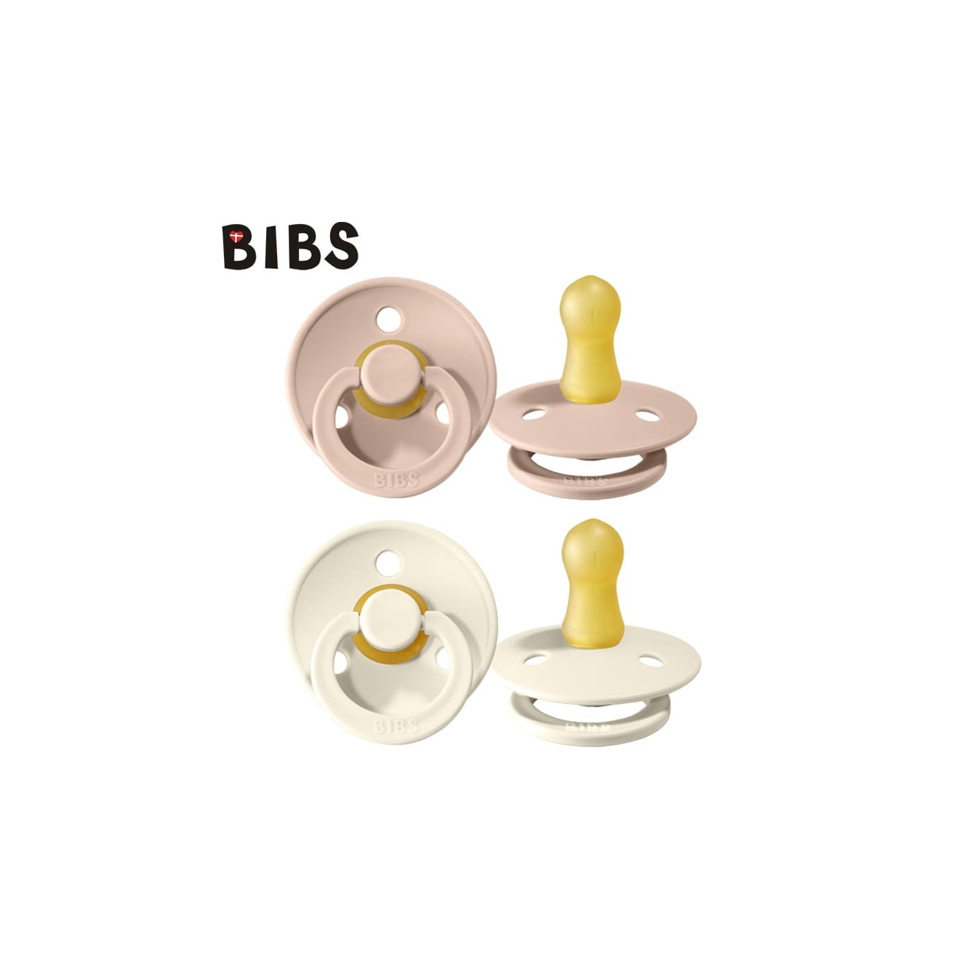 Smoczek uspokający dla dziecka BIBS 2-PACK BLUSH & IVORY M kauczuk Hevea