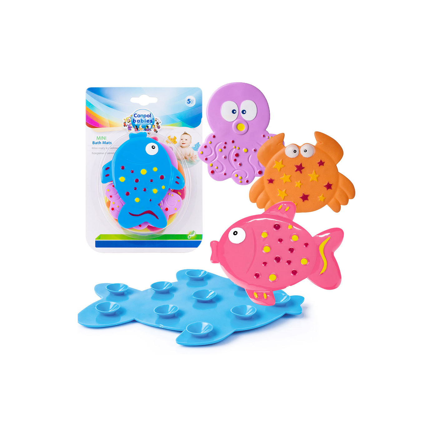 Mini Maty Kąpielowe ANTYPOŚLIZGOWE Do Wanienki dla dziecka Zabawka z przyssawkami