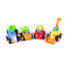 Zestaw pojazdów rolniczych, budowlanych 4 szt. Traktor z przyczepą, Betoniarka, Wywrotka, Koparka