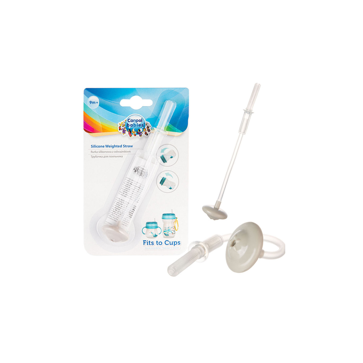 Canpol Rurka, Wymienna Silikonowa Słomka Do Kubków z Obciążeniem 56/303 1szt.