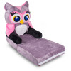 Fotelik pluszowy dla dziecka, rozkładany fotel dziecięcy - Pluszowa Sowa Miś pluszowy