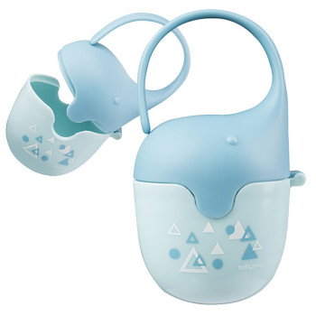 Babyono Pojemnik na smoczek, bezpieczne przechowywanie Smoczka dla dziecka SŁONIK Niebieski