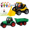 Zestaw pojazdów rolniczych LENA Truckies Traktor + Przyczepa, Spychacz 13 el.