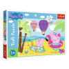 Trefl Puzzle 24 el. MAXI | Świnka Peppa na wakacjach, puzzle z motywem bajkowym